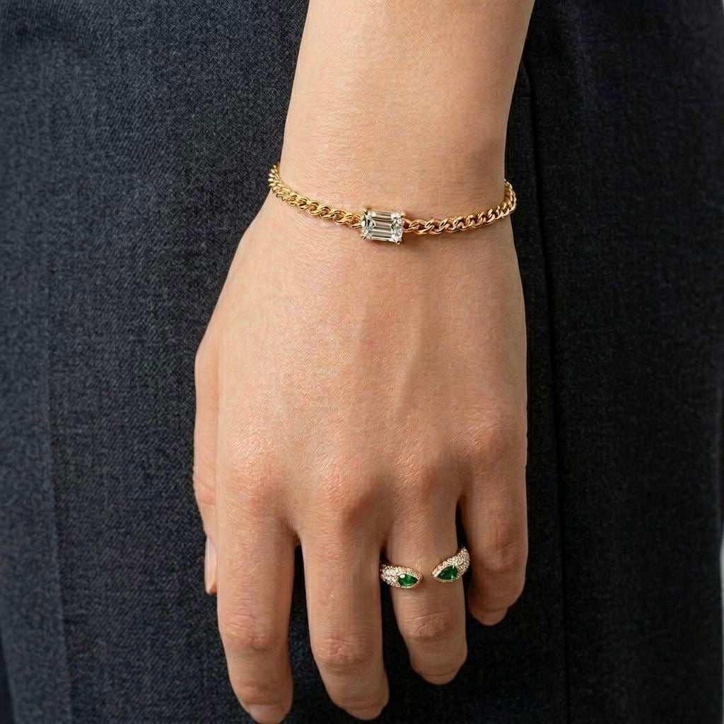 Emerald Pave Ring Image 1