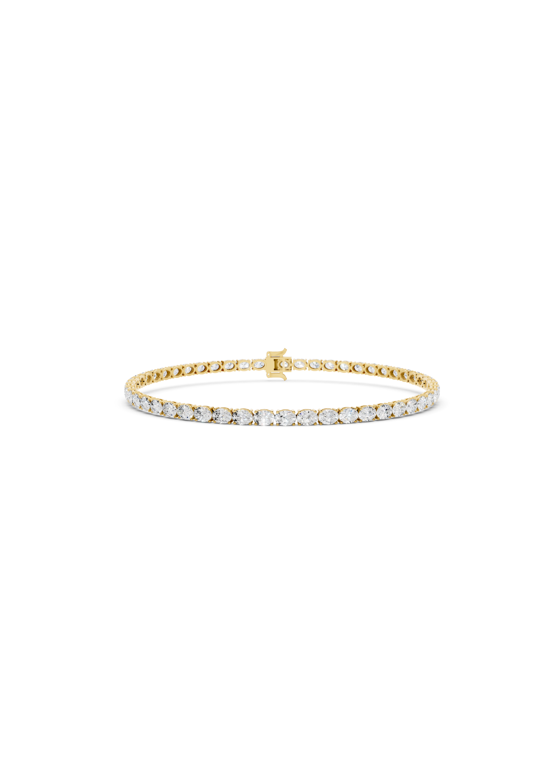 Oval Tennis Bracelet - East West Setting