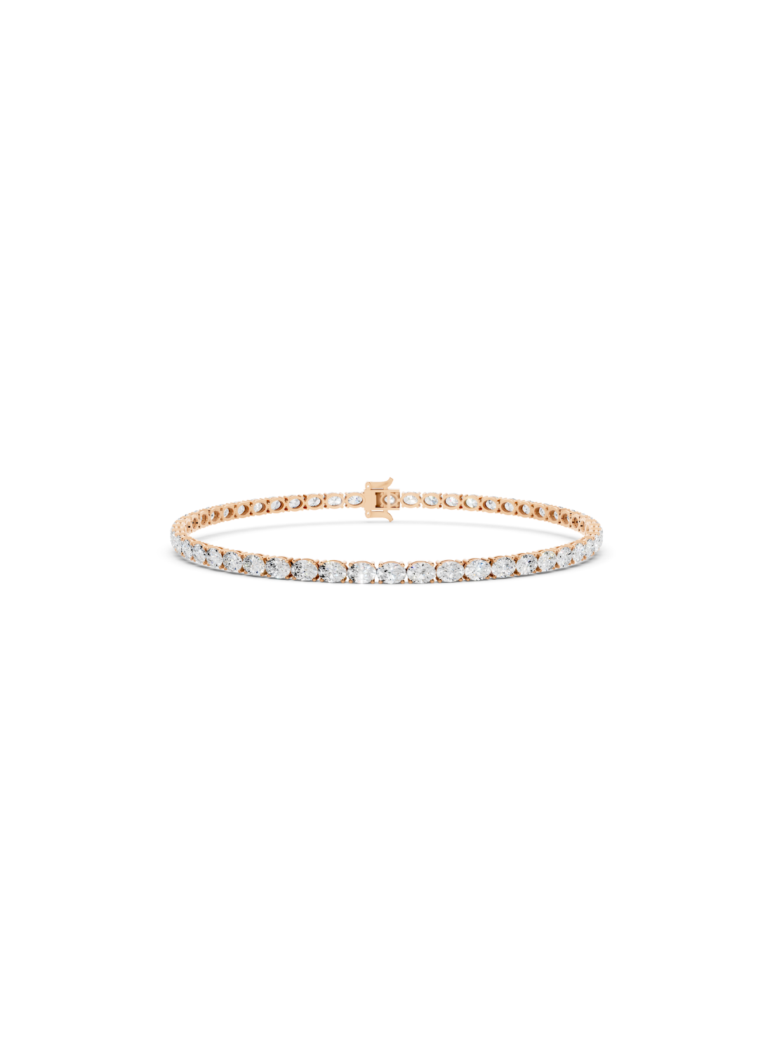 Oval Tennis Bracelet - East West Setting