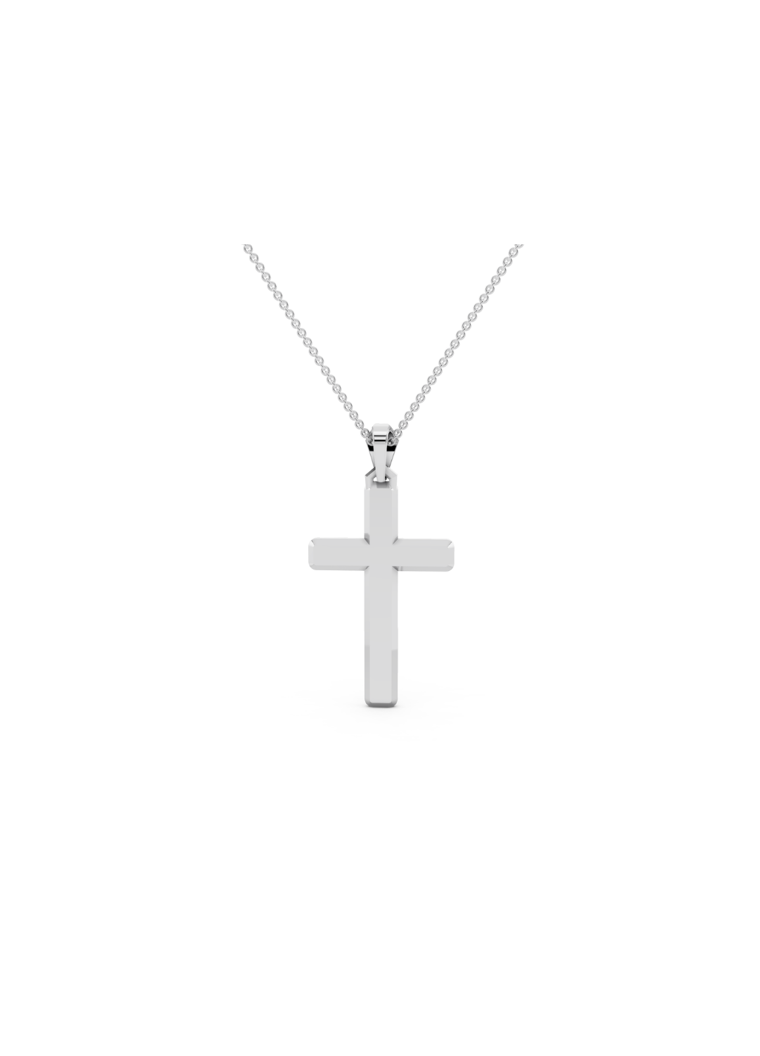 Black Diamond Cross Pendant Necklace