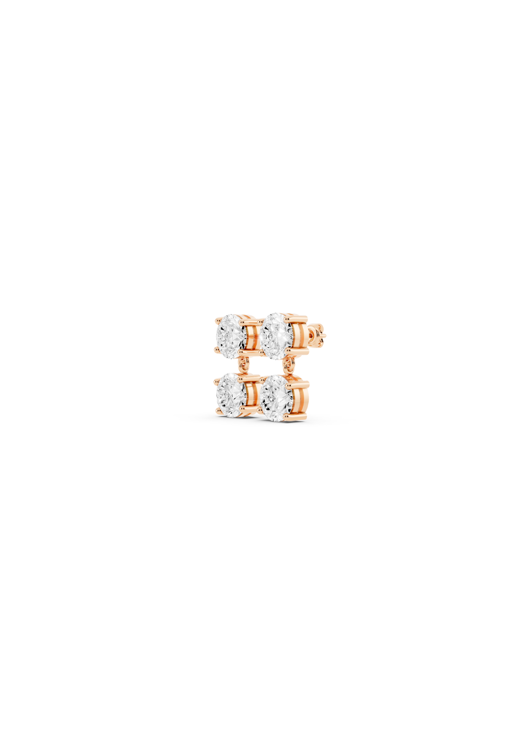 Quad Diamond Cluster Earrings