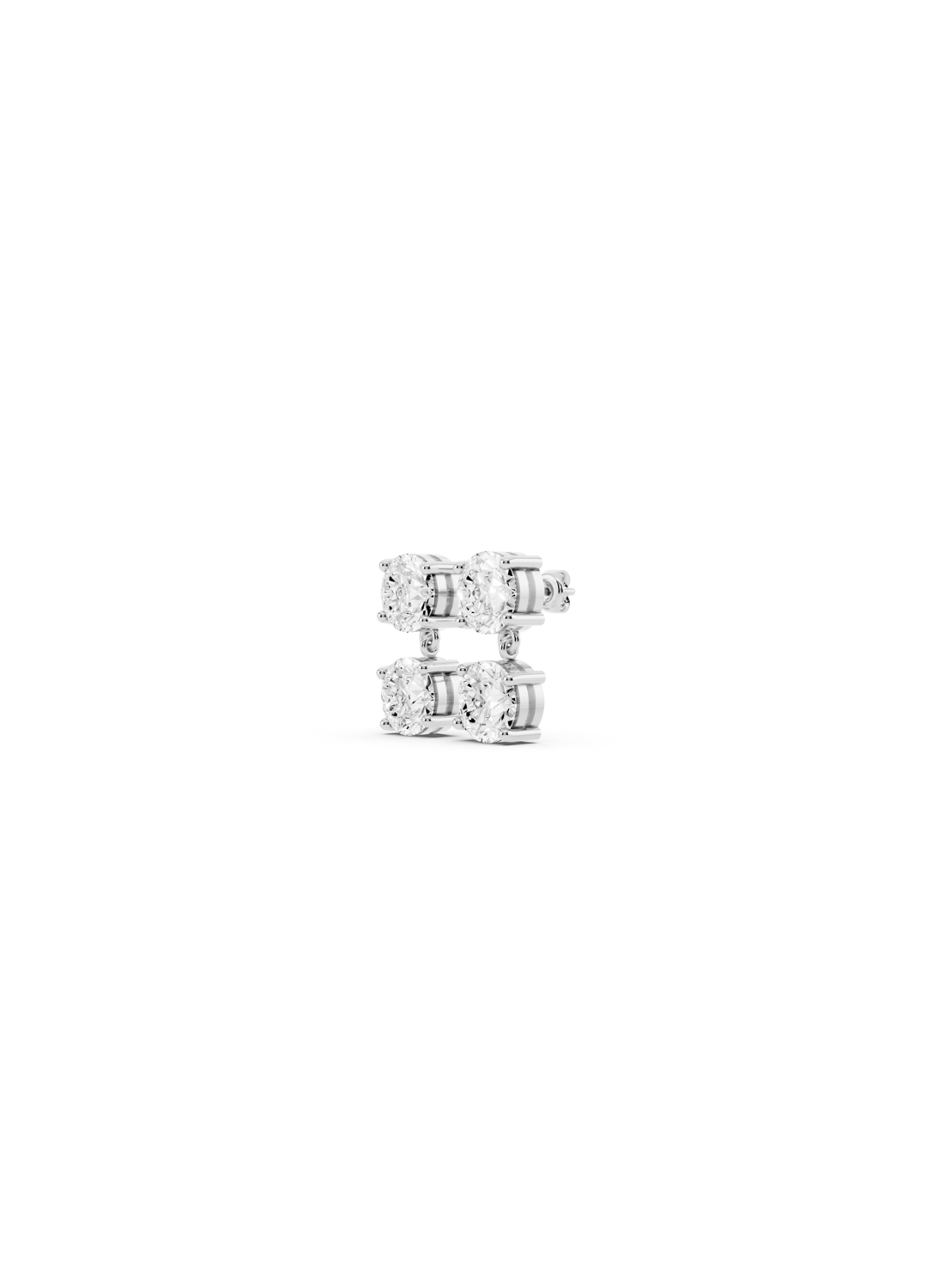Quad Diamond Cluster Earrings