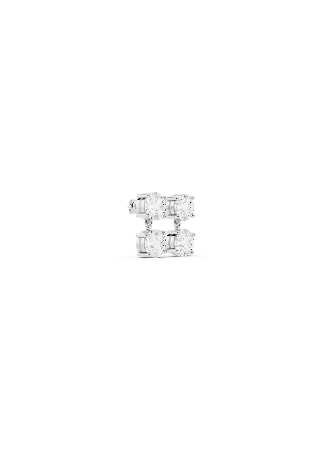 Quad Diamond Cluster Earrings