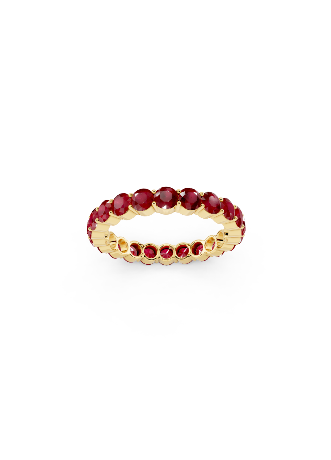 Round Ruby Eternity Band