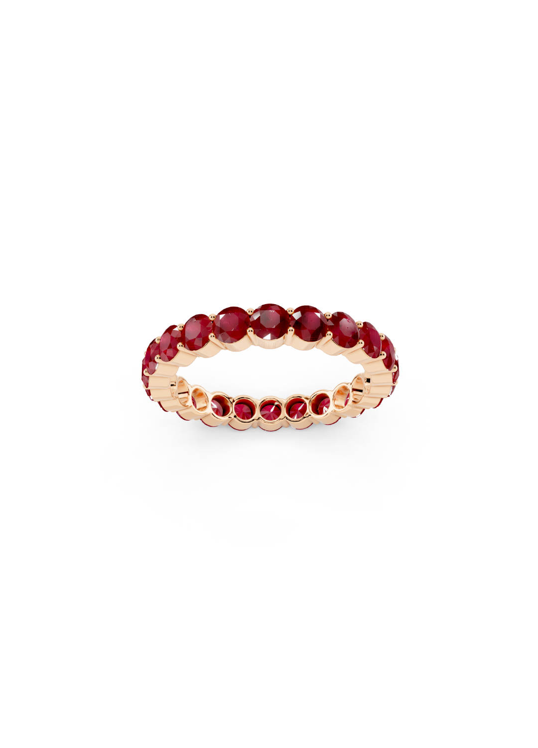 Round Ruby Eternity Band