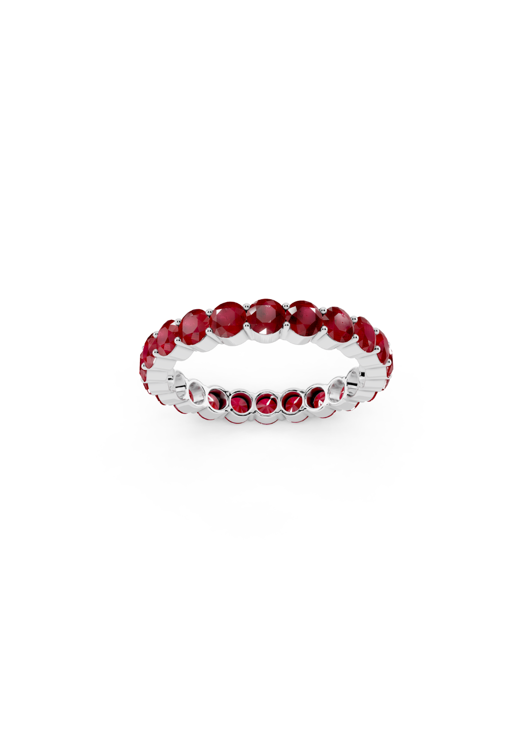 Round Ruby Eternity Band