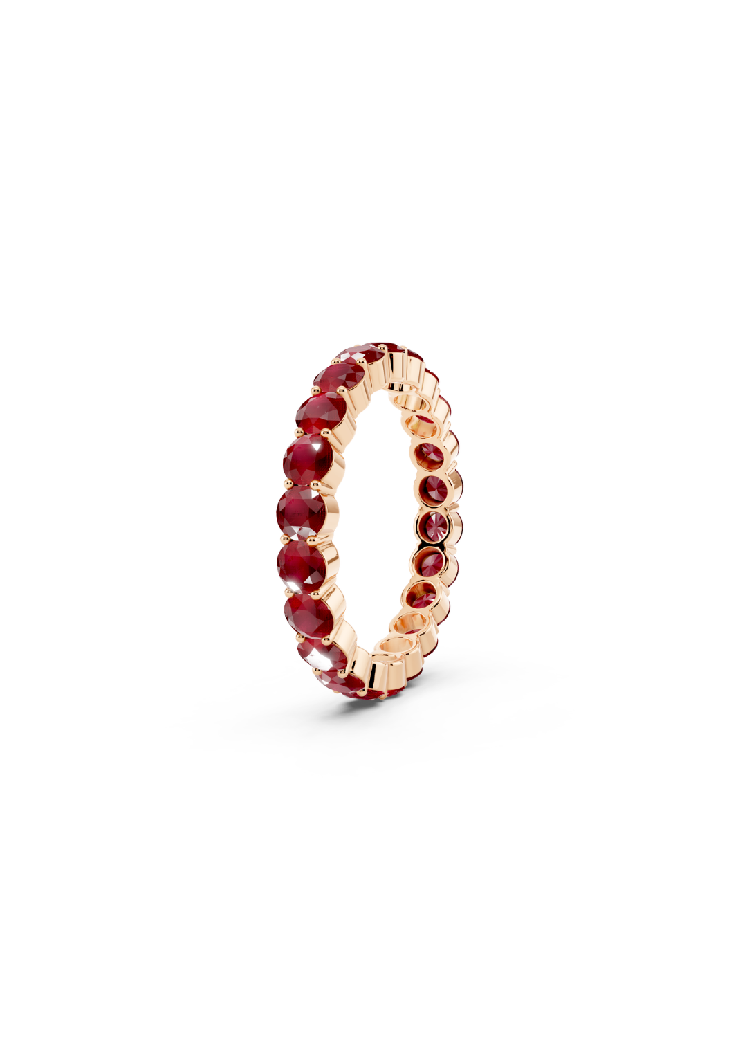 Round Ruby Eternity Band