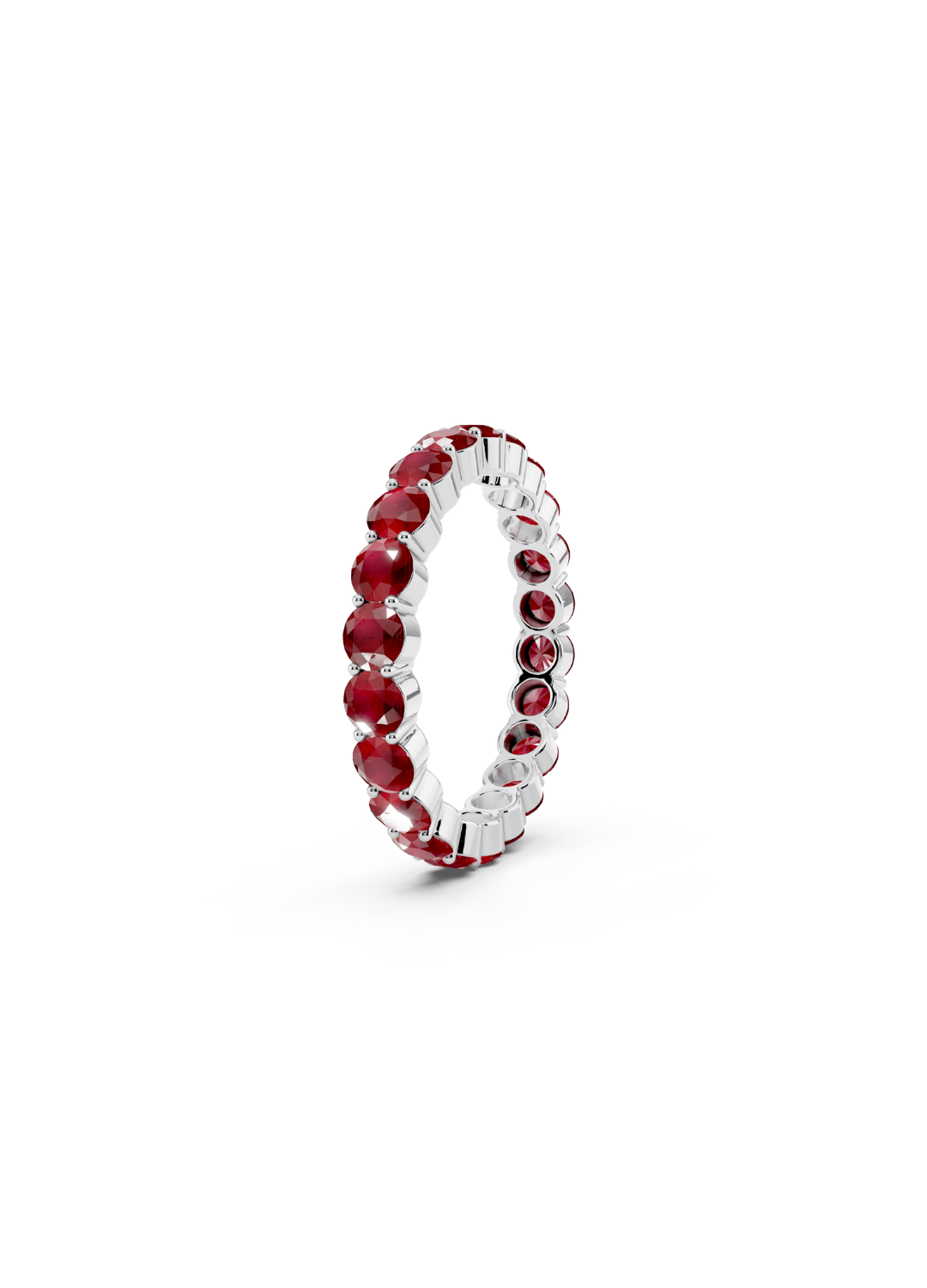 Round Ruby Eternity Band