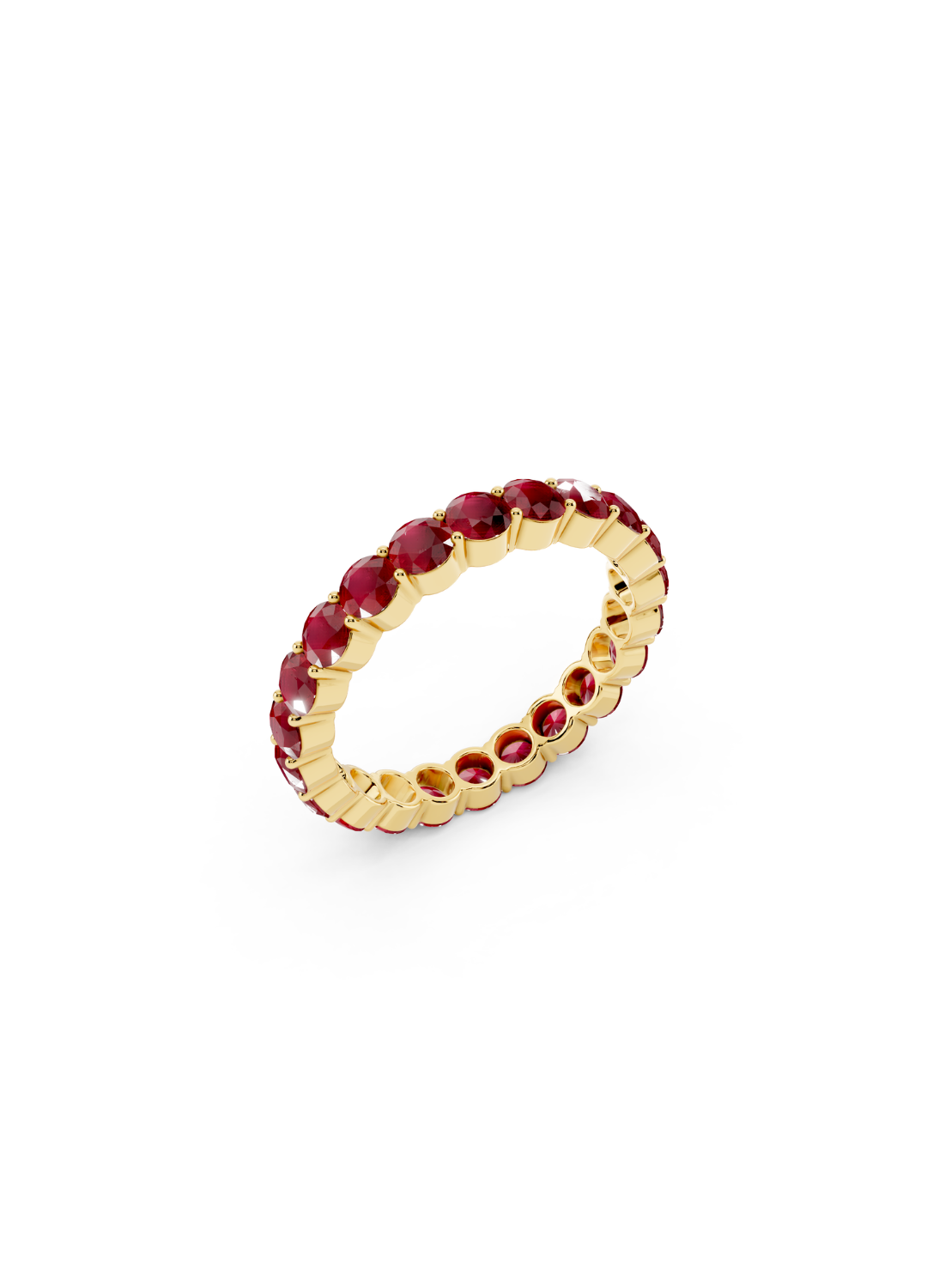 Round Ruby Eternity Band