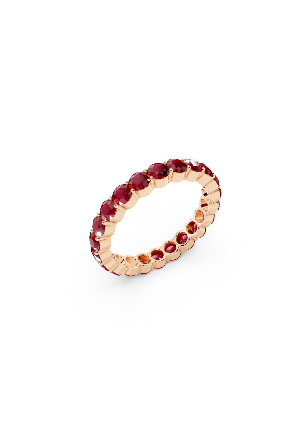 Round Ruby Eternity Band