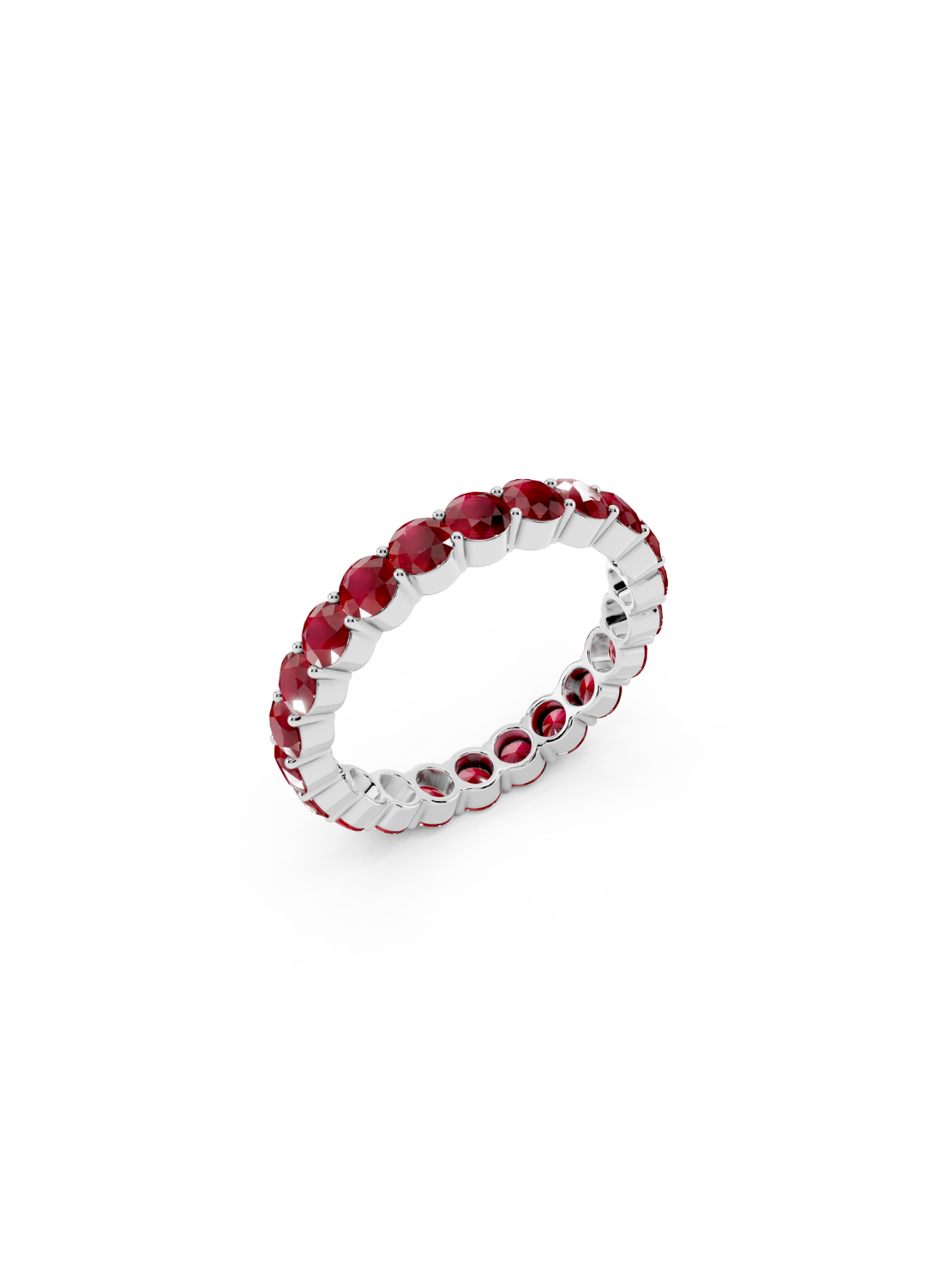 Round Ruby Eternity Band