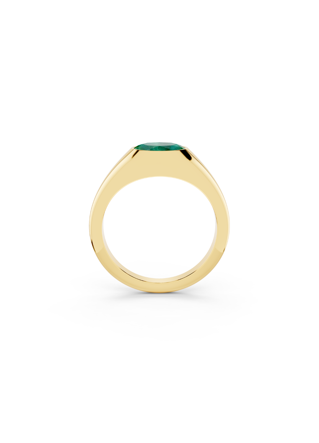 Oval Emerald Signet Ring