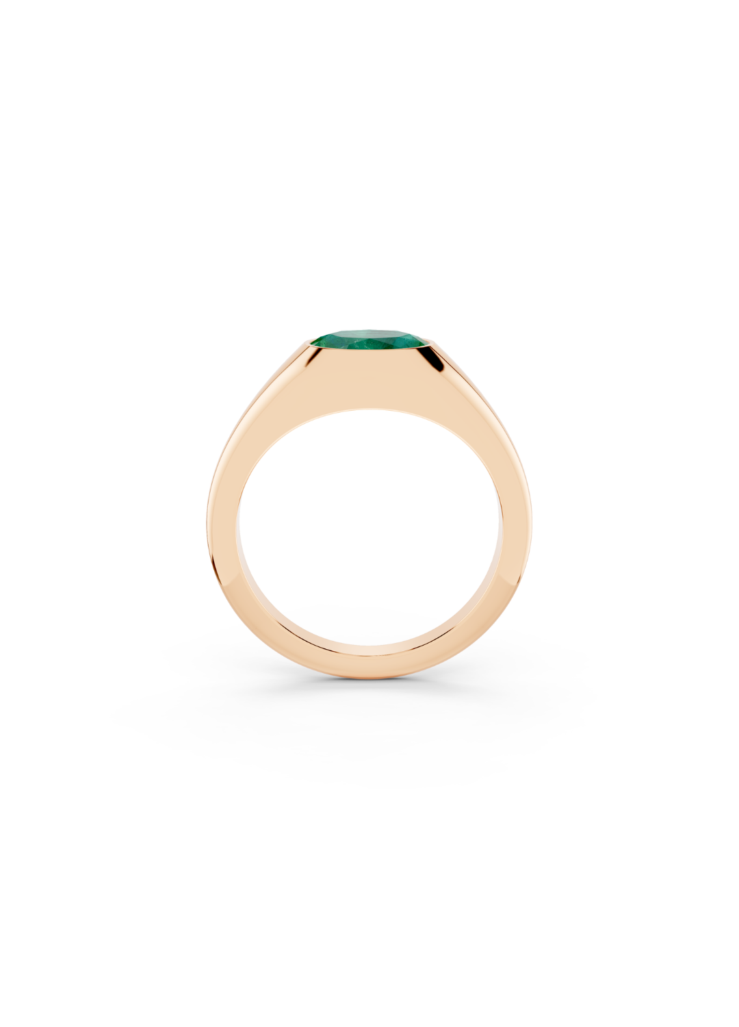 Oval Emerald Signet Ring
