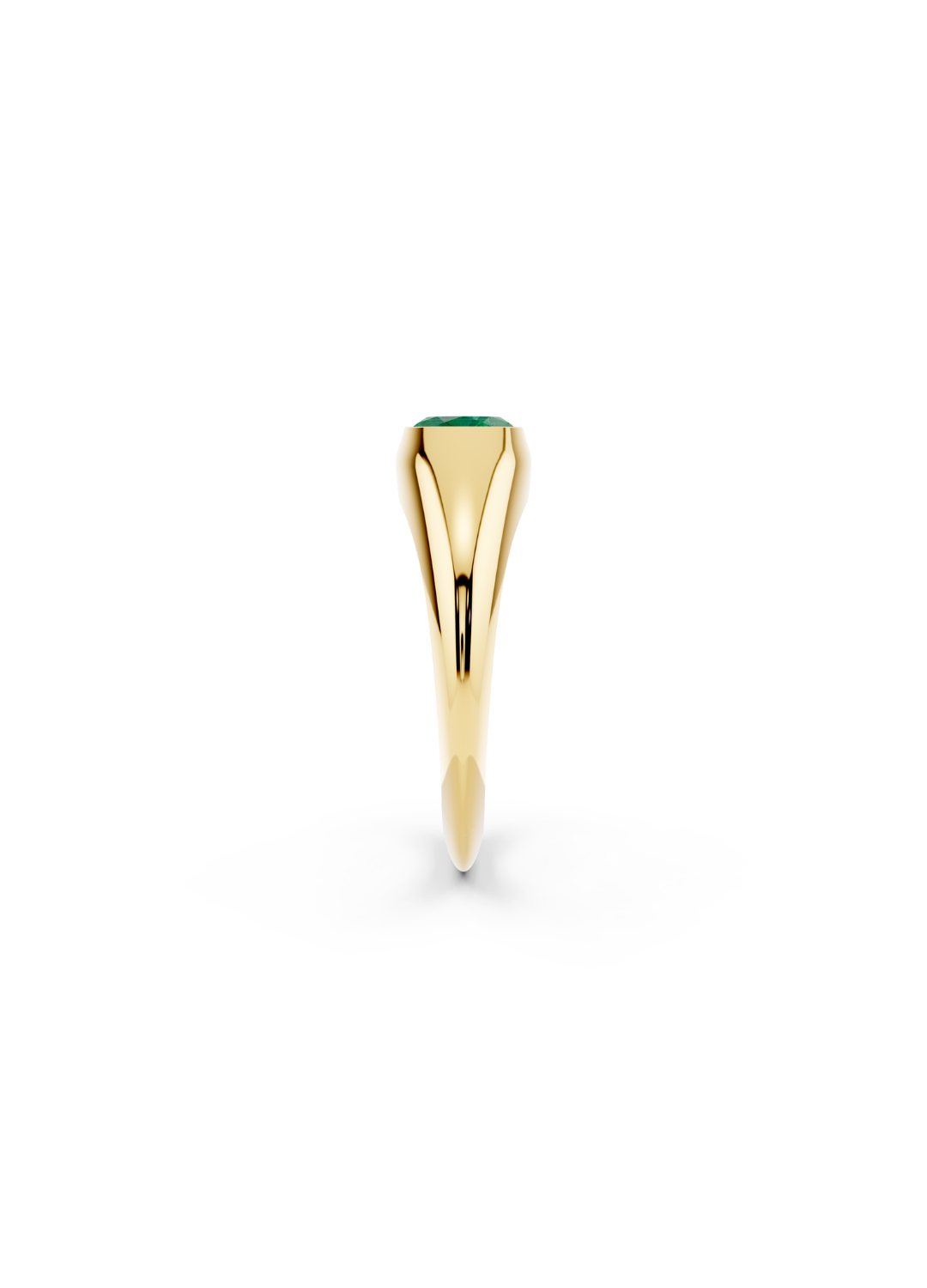 Oval Emerald Signet Ring