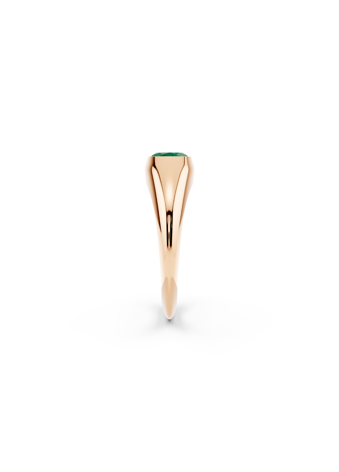 Oval Emerald Signet Ring