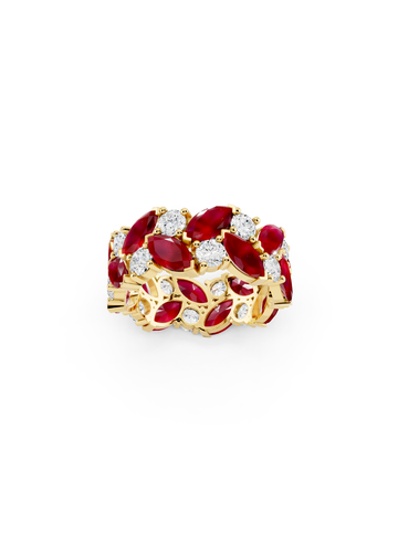 Ruby and Diamond Eternity Band