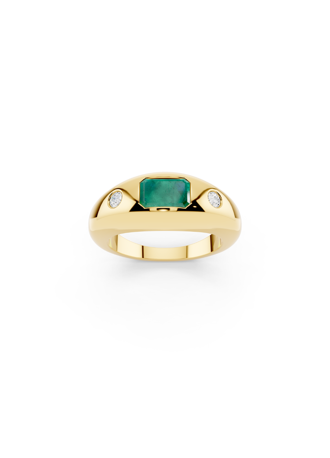 Emerald & Diamond Accent Ring