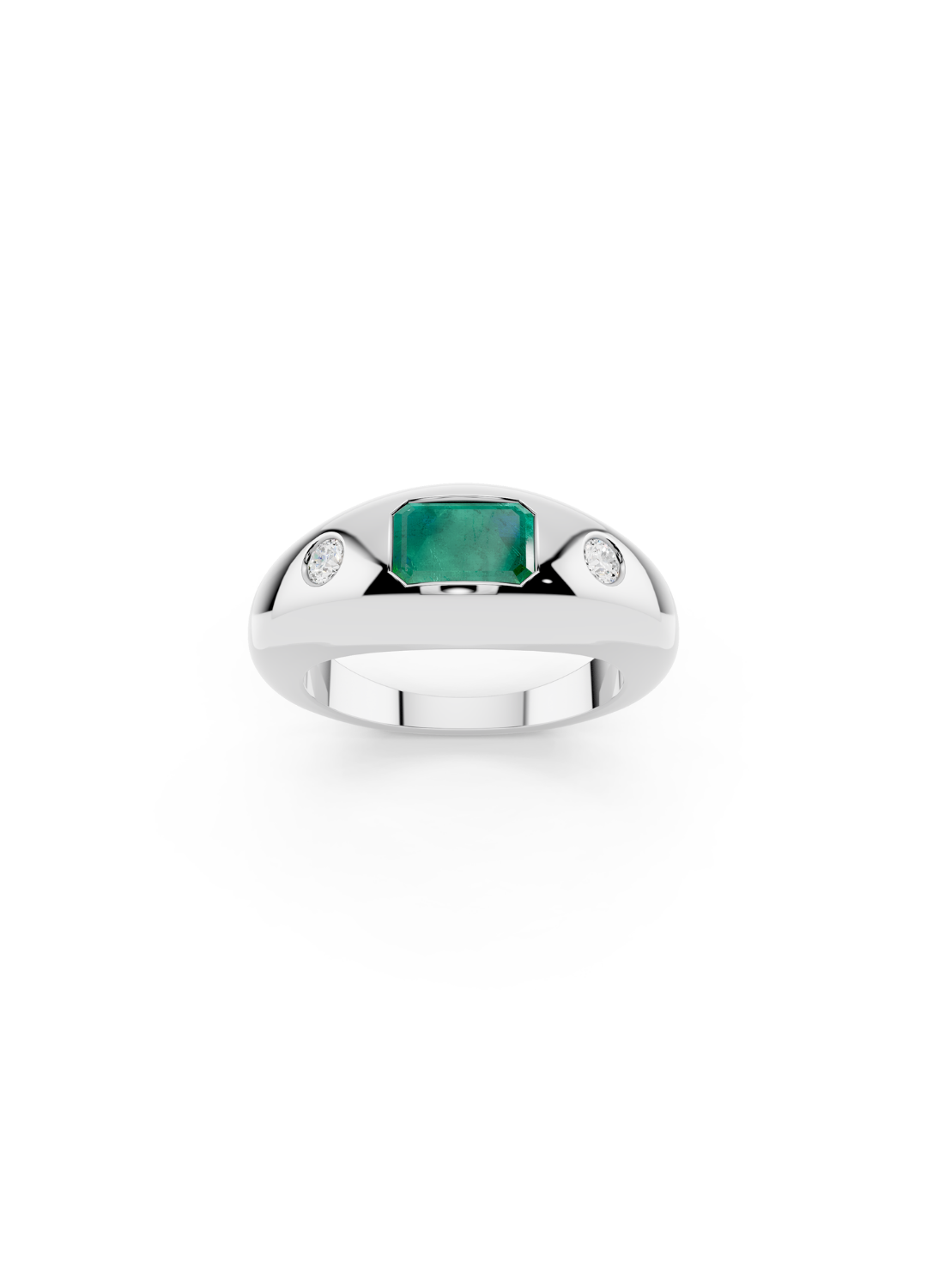 Emerald & Diamond Accent Ring