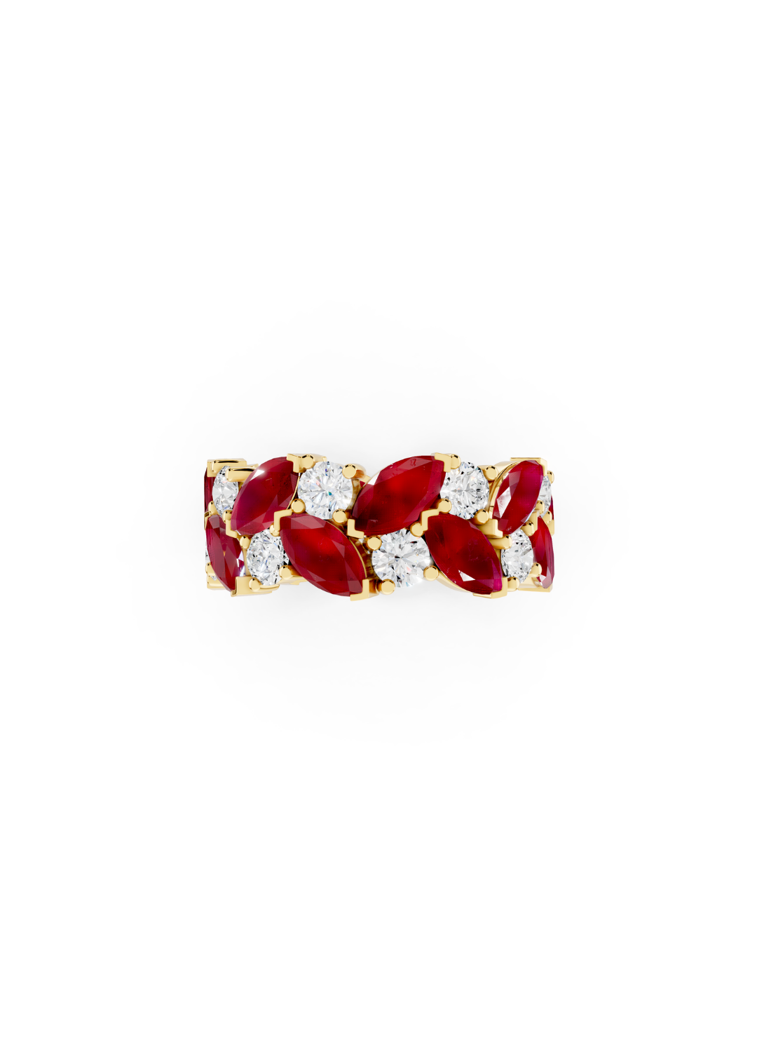 Ruby and Diamond Eternity Band