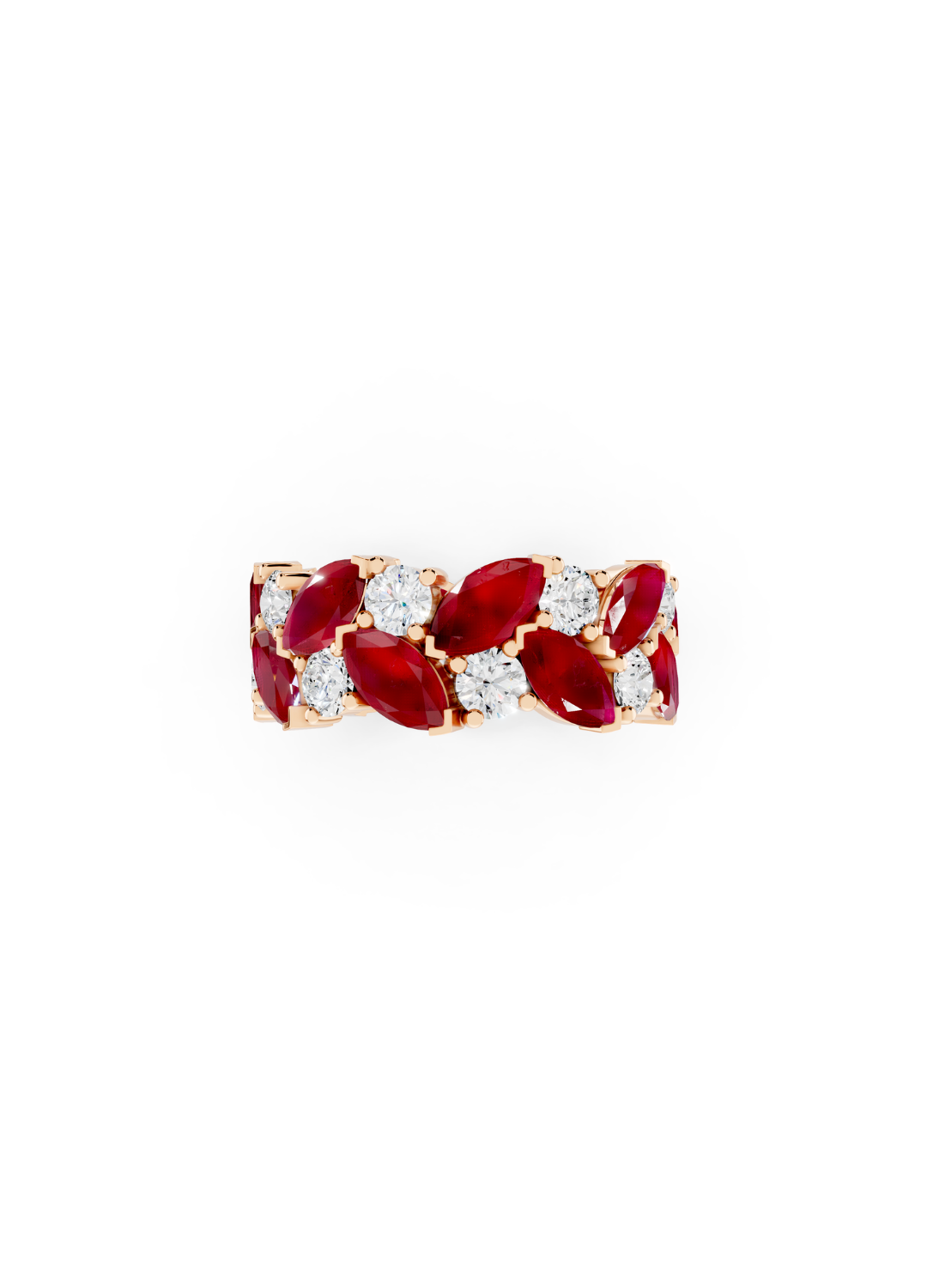 Ruby and Diamond Eternity Band