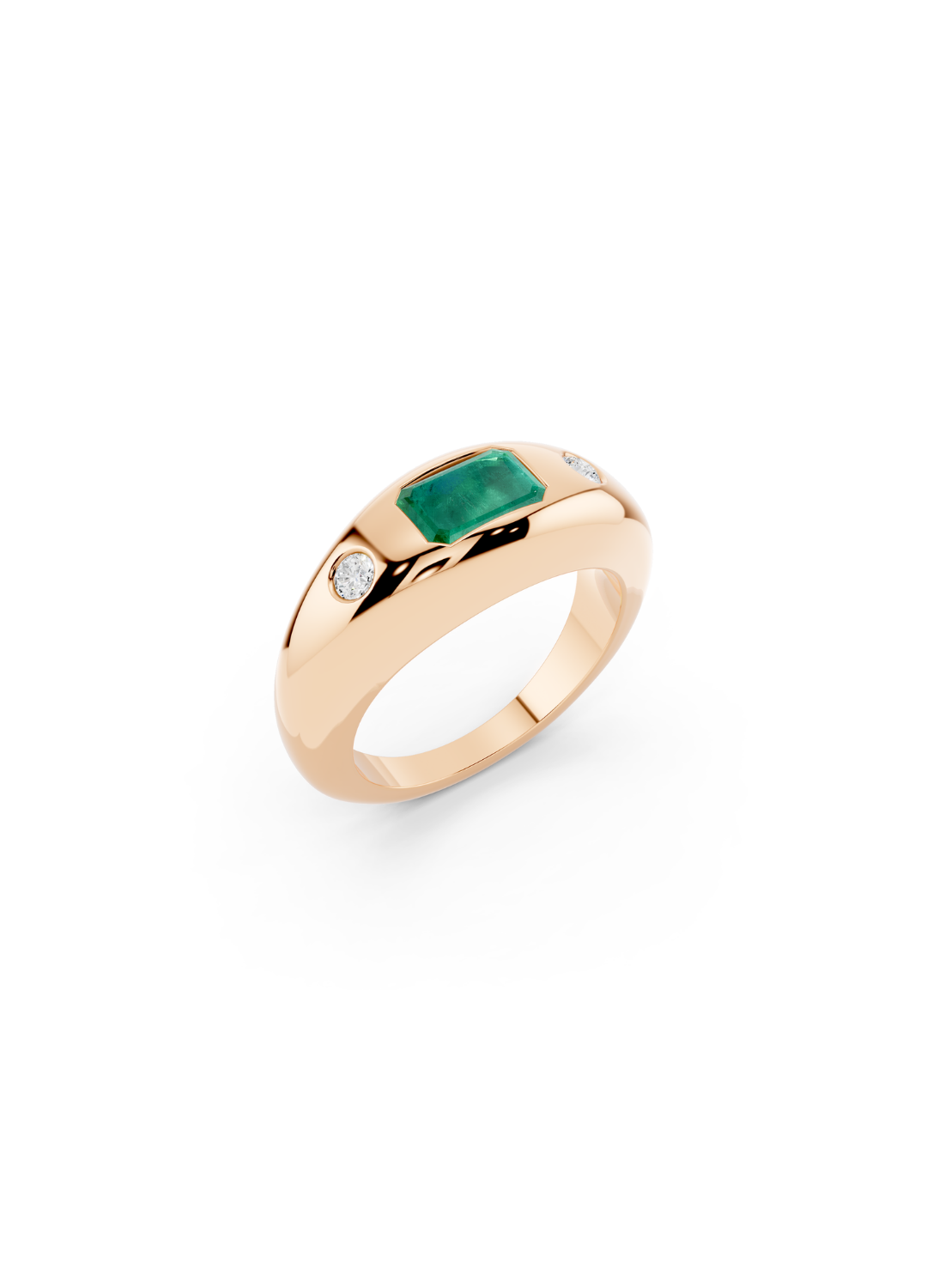 Emerald & Diamond Accent Ring