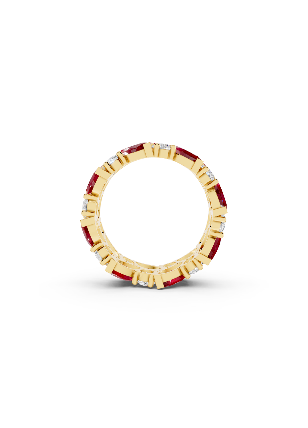 Ruby and Diamond Eternity Band