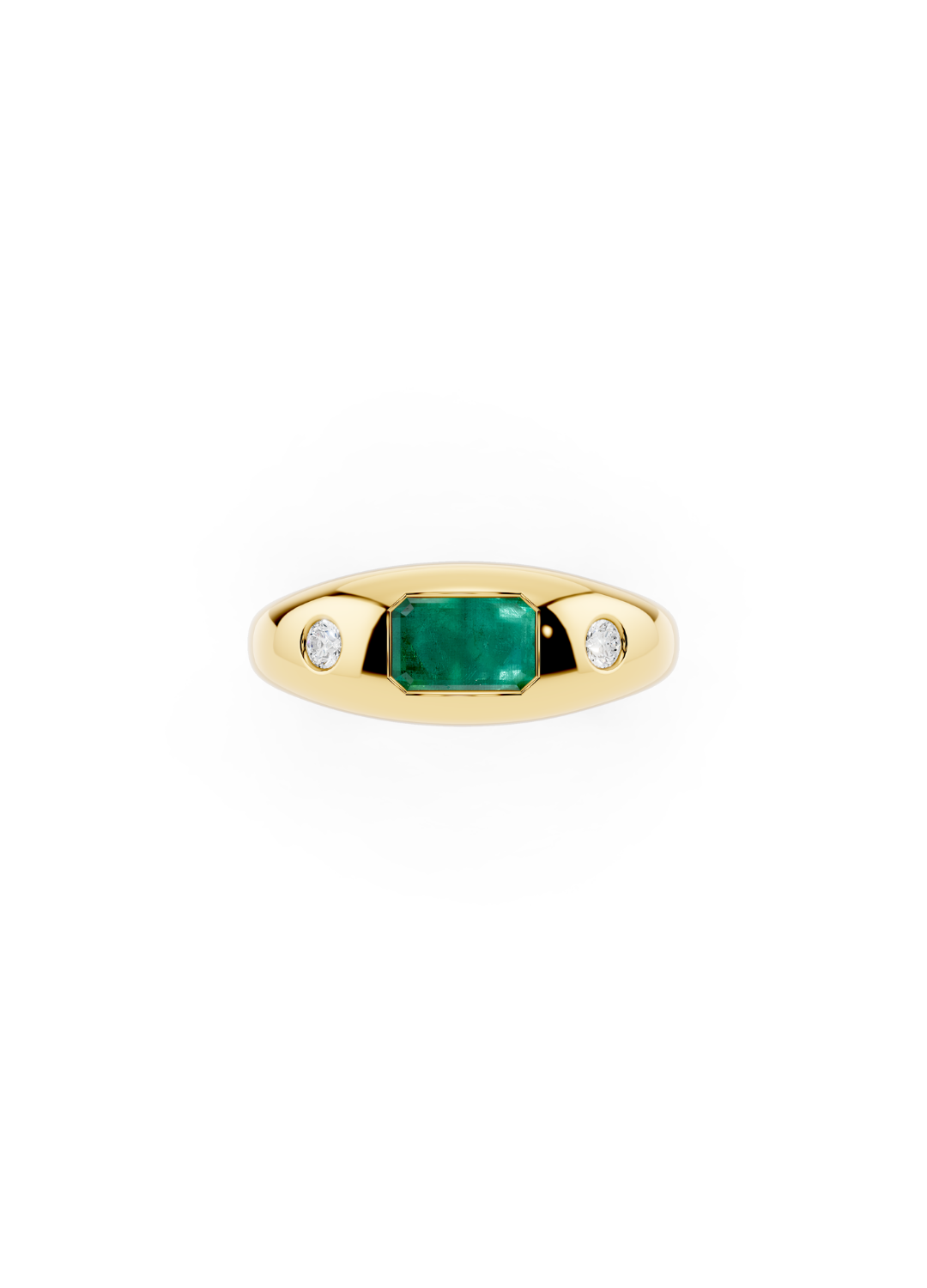 Emerald & Diamond Accent Ring
