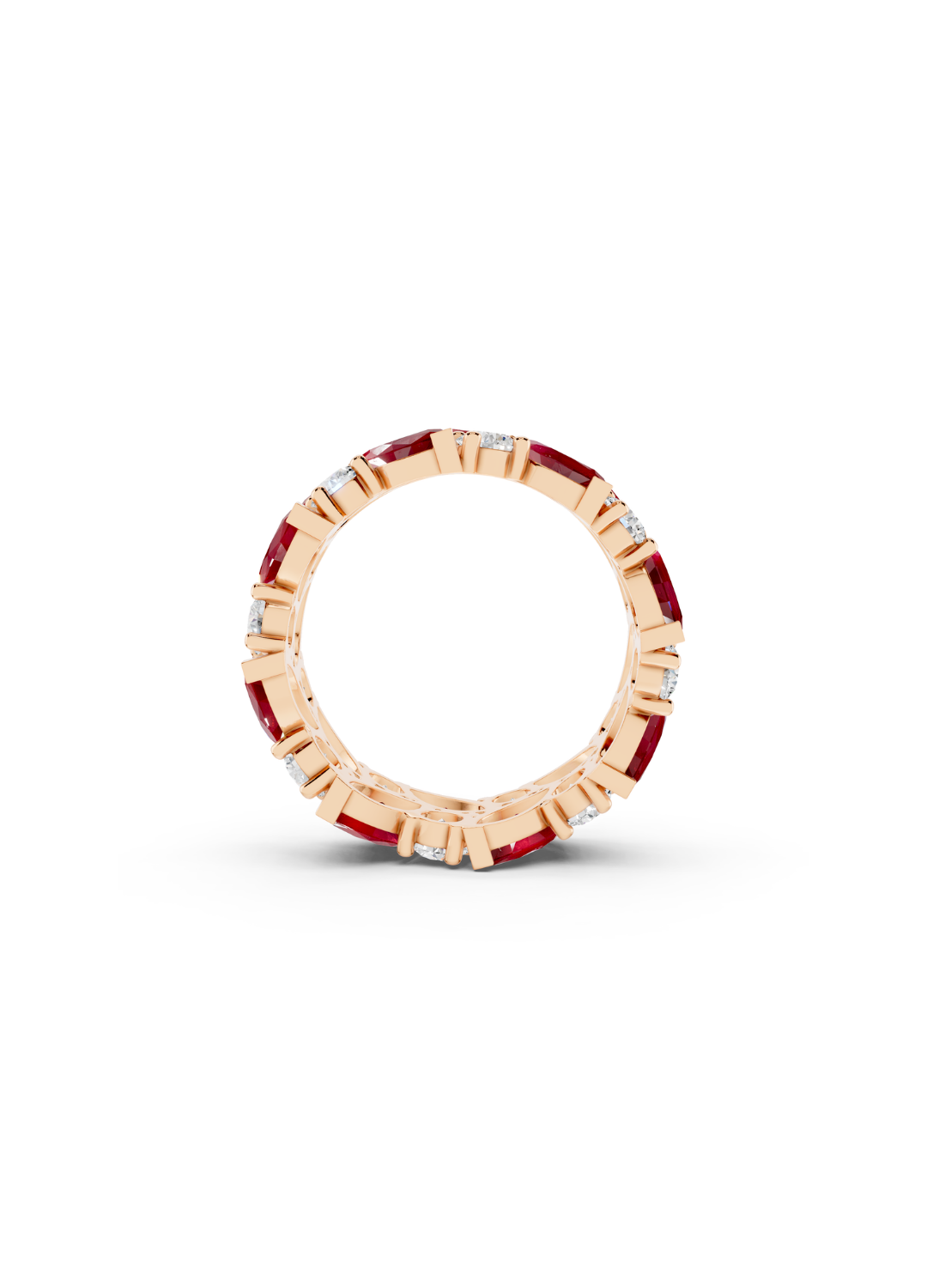 Ruby and Diamond Eternity Band