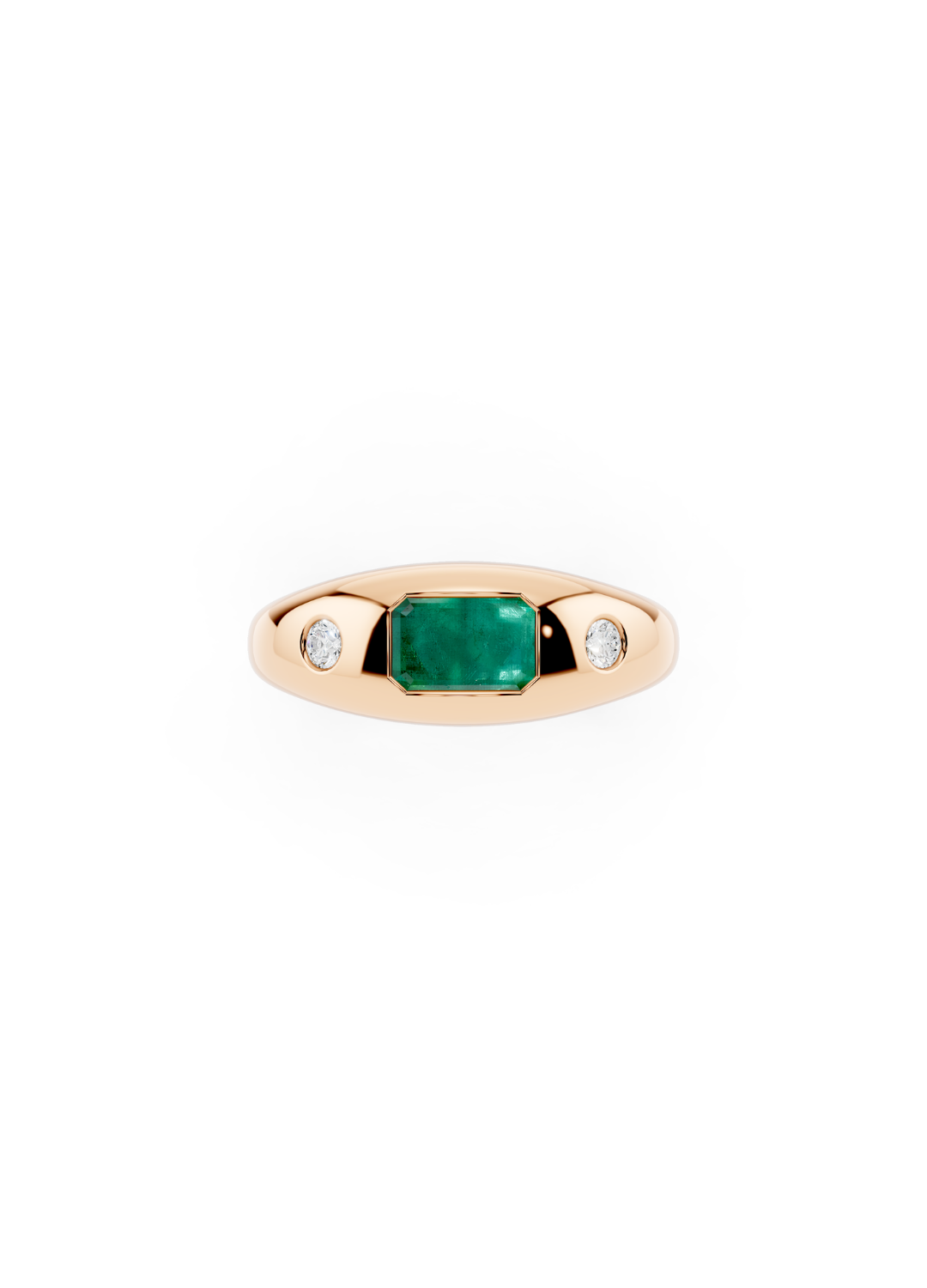 Emerald & Diamond Accent Ring