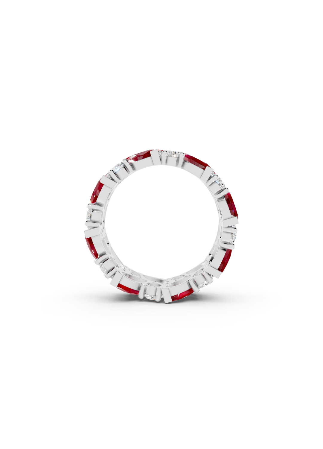 Ruby and Diamond Eternity Band