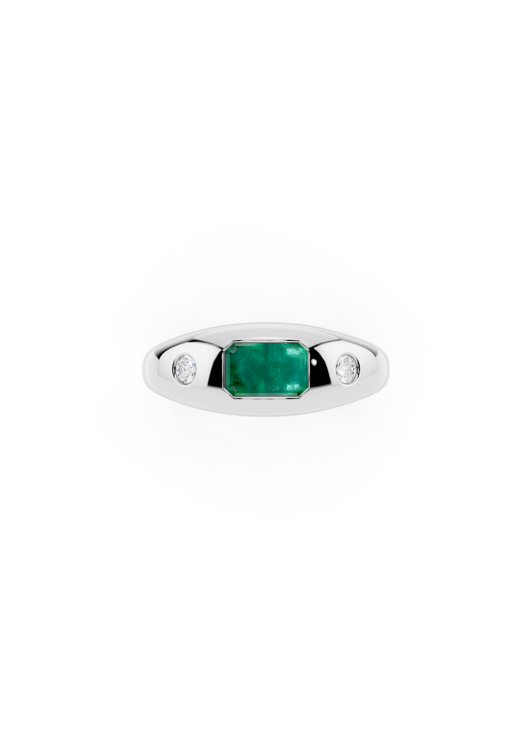 Emerald & Diamond Accent Ring