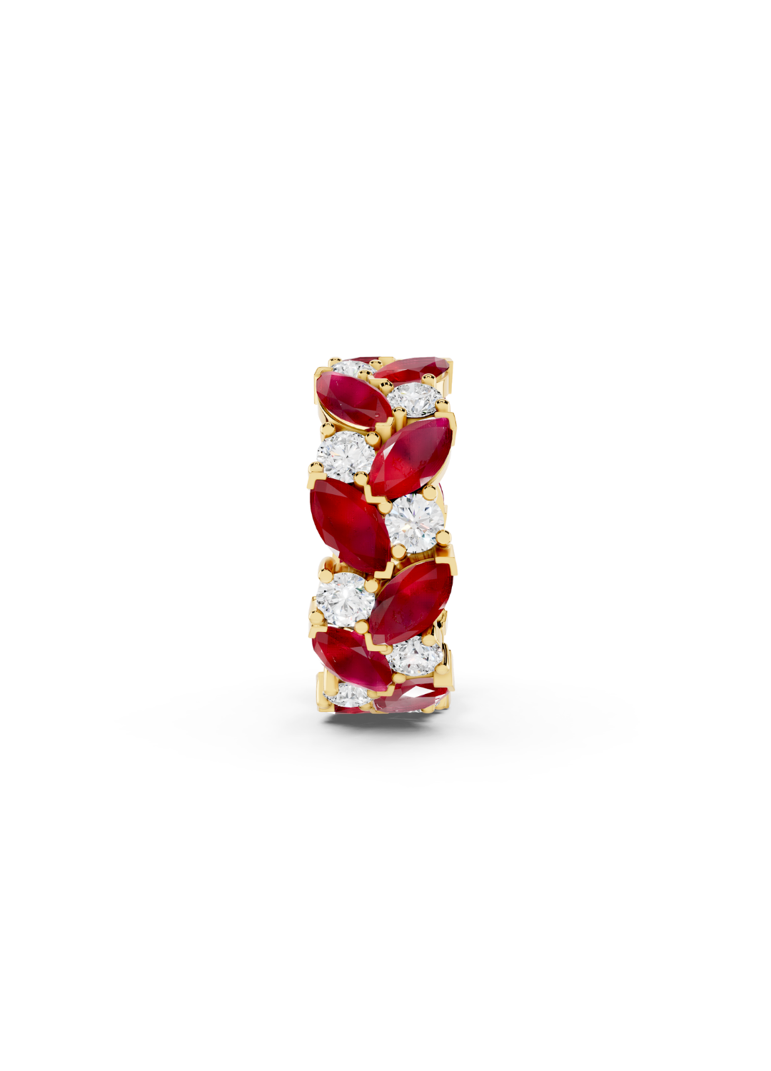 Ruby and Diamond Eternity Band