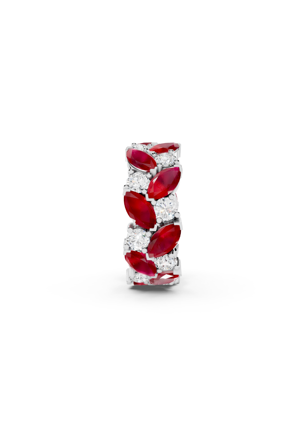 Ruby and Diamond Eternity Band
