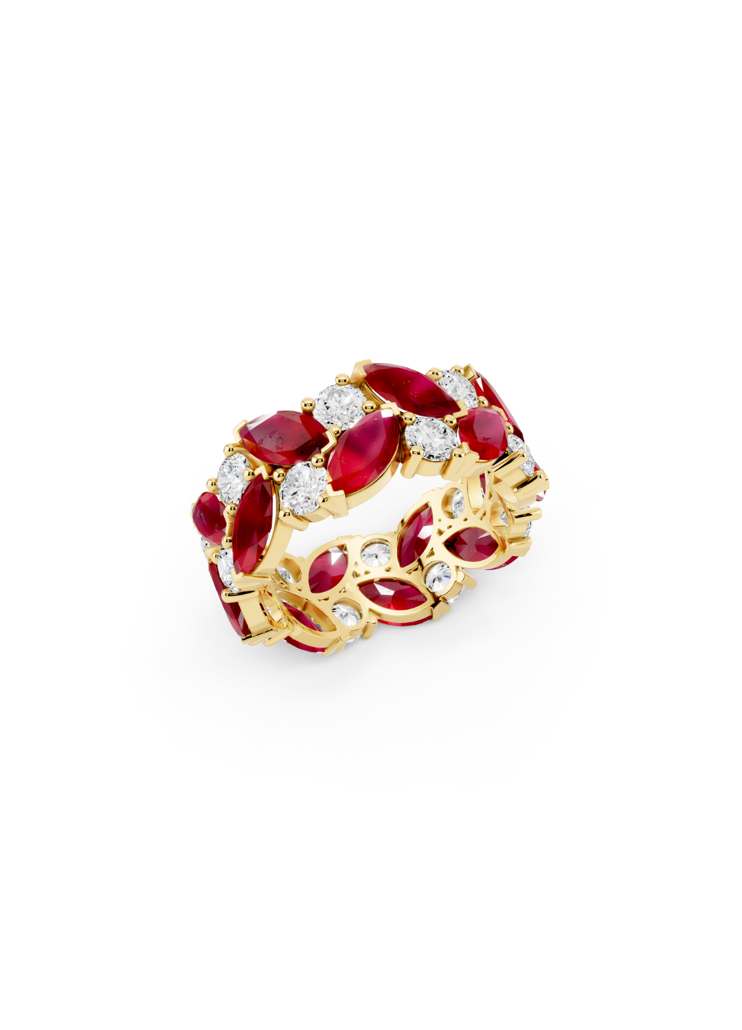 Ruby and Diamond Eternity Band