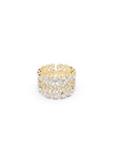 Multi-Row Pear-Cut Diamond Statement Bracelet