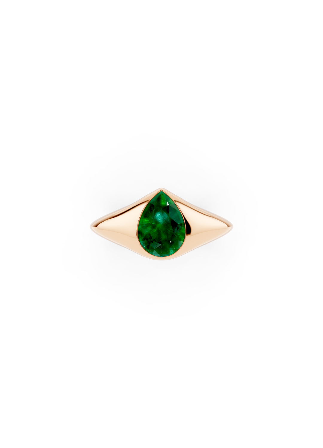 Pear Emerald Statement Ring