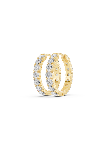 Classic Diamond Inside-Out Hoop Earrings