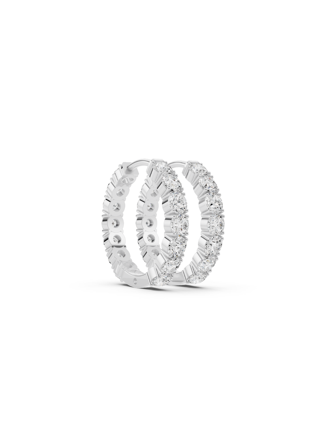 Classic Diamond Inside-Out Hoop Earrings