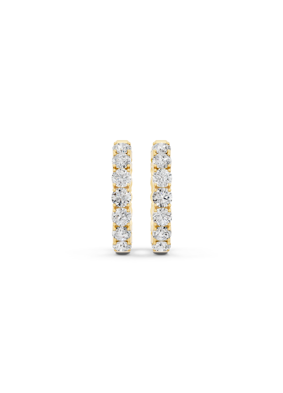 Classic Diamond Inside-Out Hoop Earrings