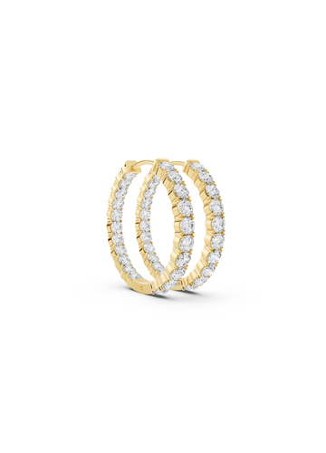 Classic Diamond Inside-Out Hoop Earrings
