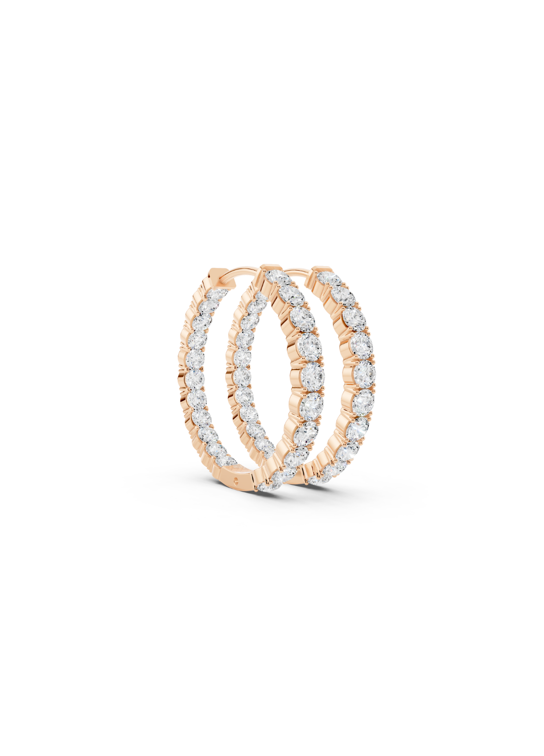Classic Diamond Inside-Out Hoop Earrings