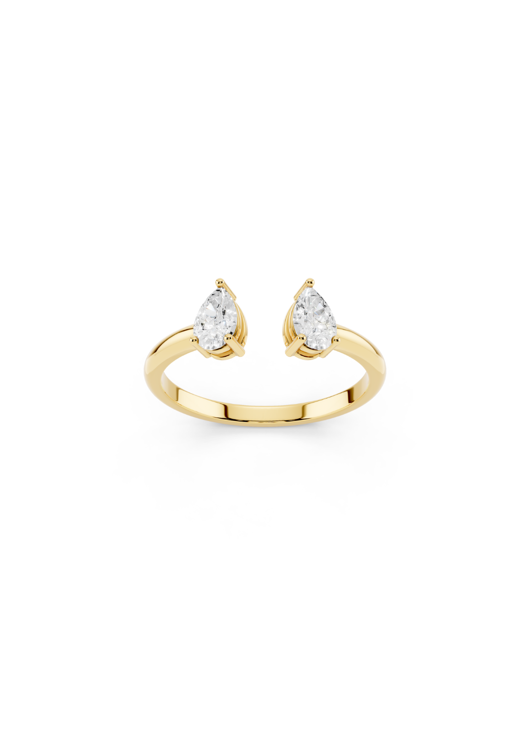 Pear Diamond Open Ring