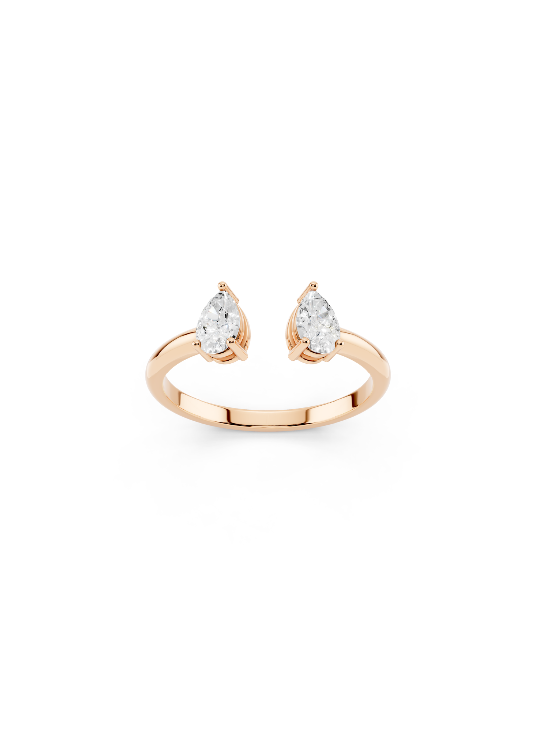 Pear Diamond Open Ring