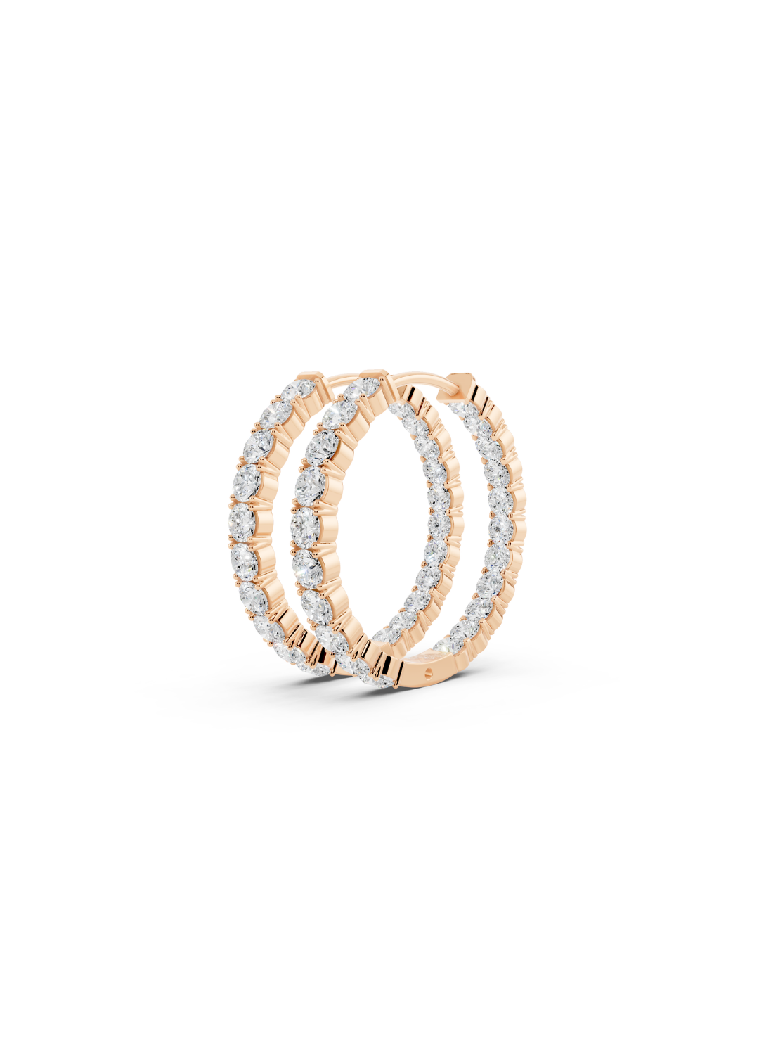 Classic Diamond Inside-Out Hoop Earrings