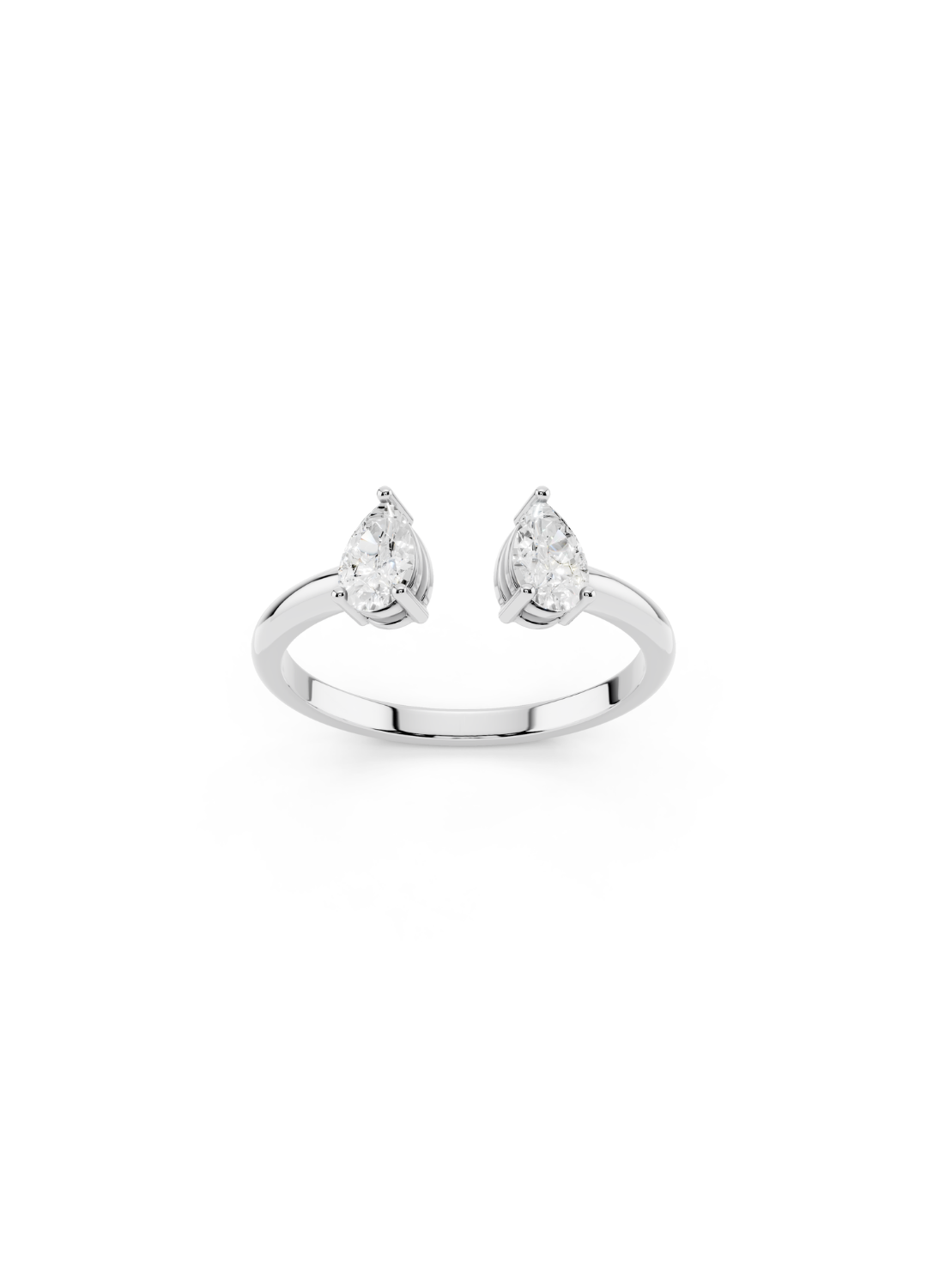 Pear Diamond Open Ring