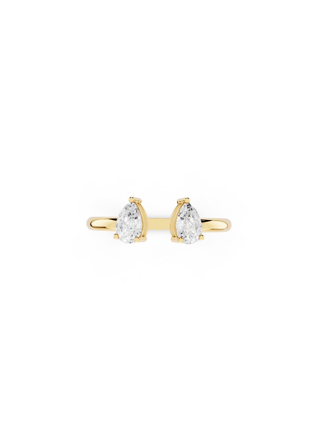 Pear Diamond Open Ring