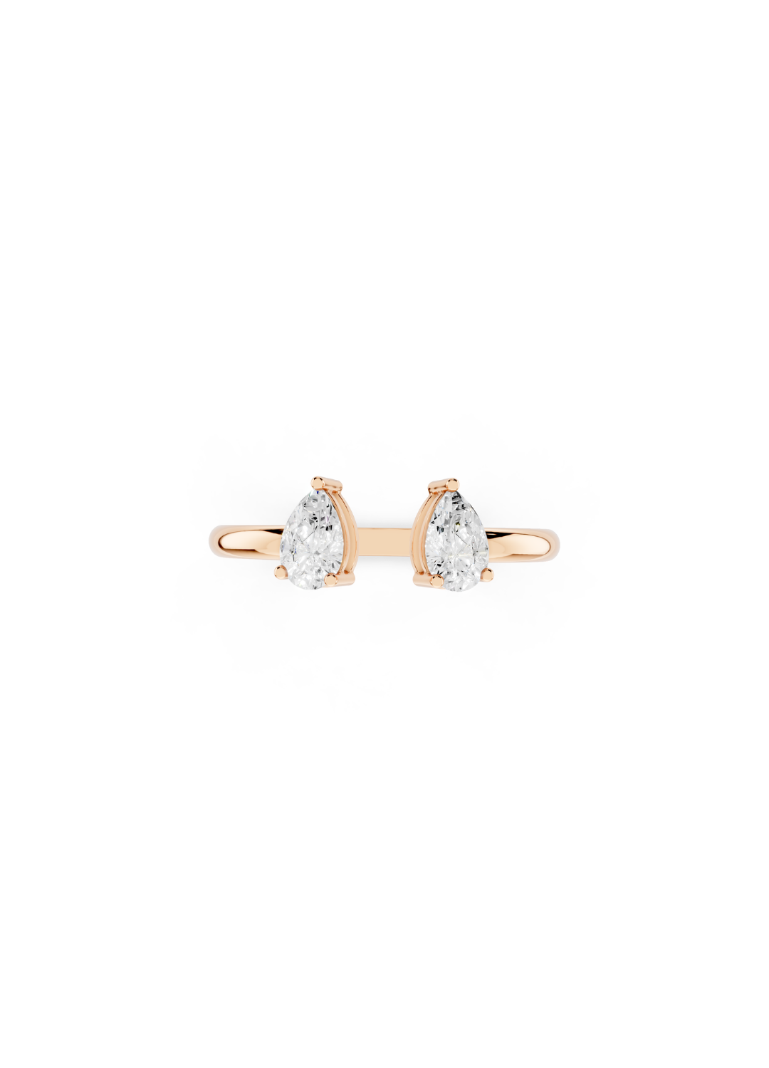 Pear Diamond Open Ring