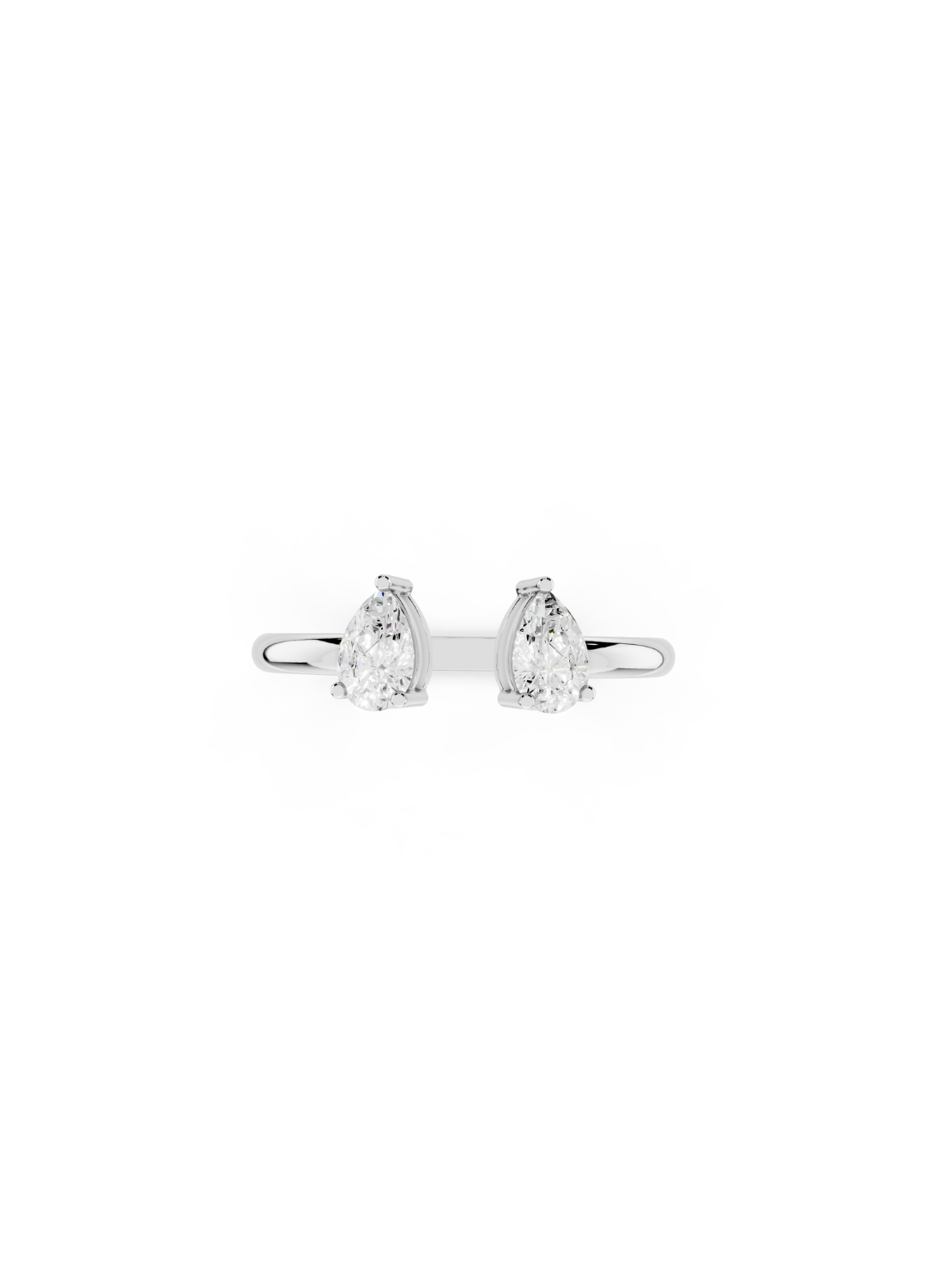Pear Diamond Open Ring