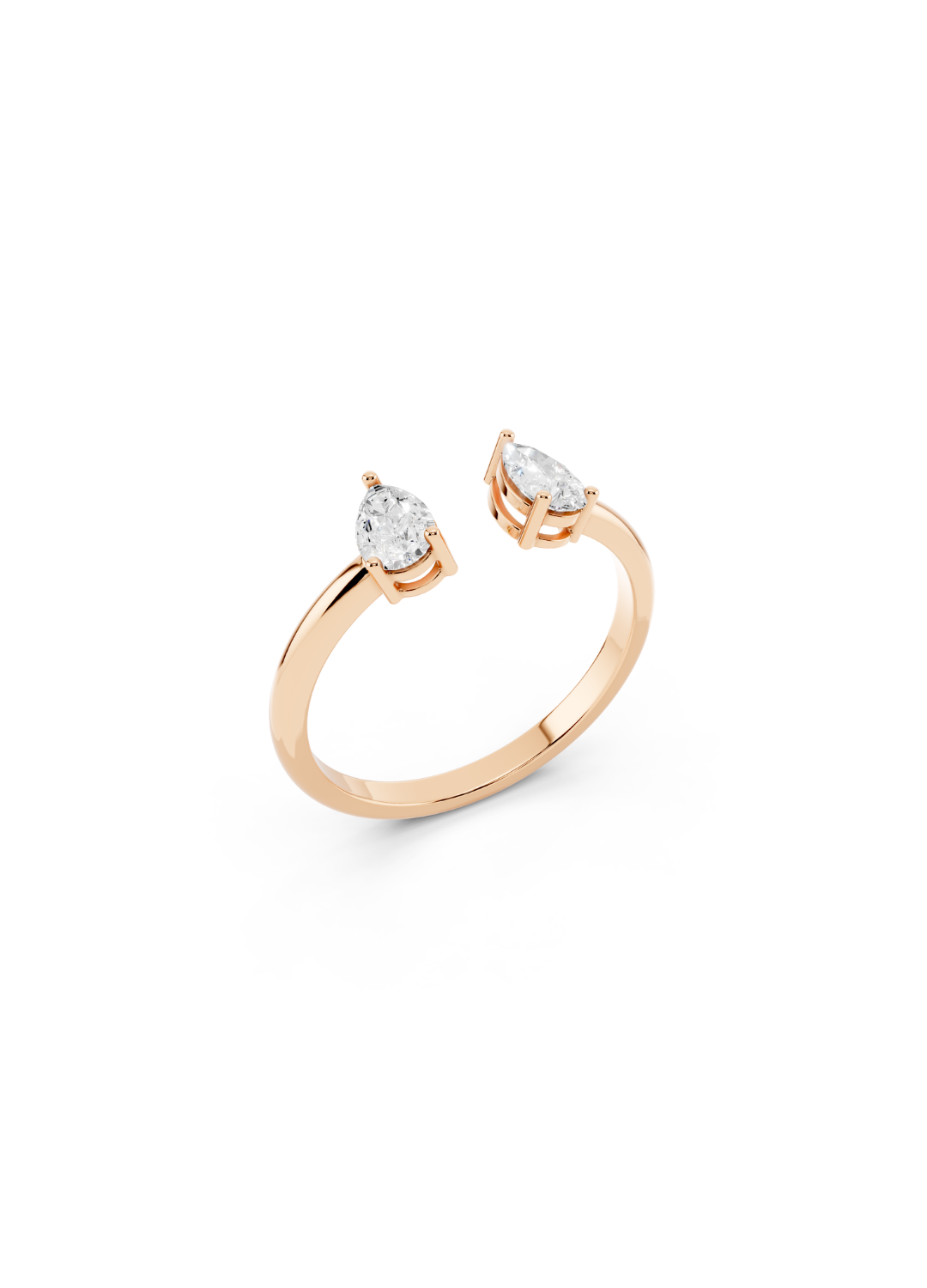 Pear Diamond Open Ring