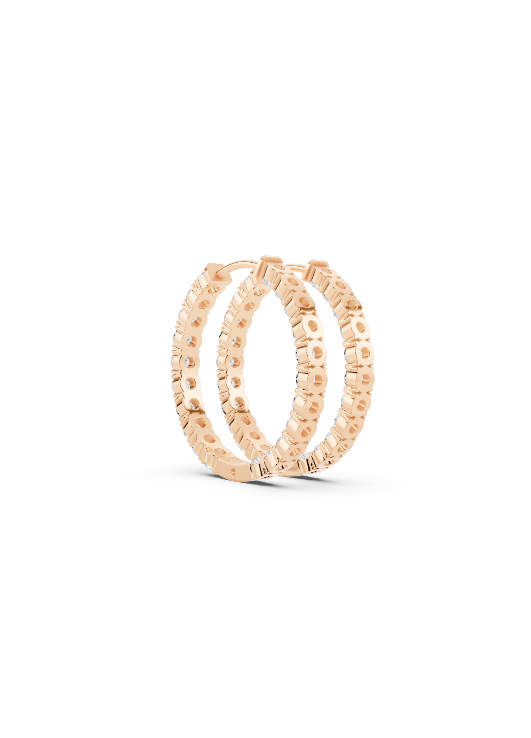 Classic Diamond Inside-Out Hoop Earrings